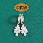 سرویس نقره زنانه میکرو با نگین های برلیان و باگت 16.9 گرمی نقره اصل 925 - Image 4