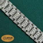 ساعت نقره مردانه سیاه قلم بدون نگین 57.5 گرمی نقره اصل 925 - Image 2