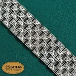 ساعت نقره مردانه سیاه قلم بدون نگین 60.2 گرمی نقره اصل 925 - Image 3