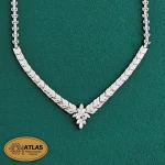 سرویس نقره جواهری زنانه تراش بدون نگین 29.2 گرمی نقره اصل 925 - Image 2