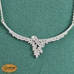 گردنبند سرویس نقره زنانه میکرو مدل SZM21 از نمای نزدیک