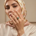 انگشتر نقره زنانه نگین دار با نگین های برلیان 3.5 گرمی نقره اصل 925(ring-ro10)