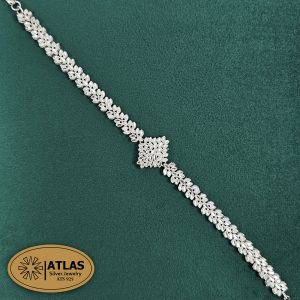 دستبند نقره تراش زنانه بدون نگین 13.9 گرمی نقره اصل 925