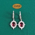 سرویس نقره زنانه میکرو مدل با نگین های برلیان 15.5 گرمی نقره اصل 925 - Image 4