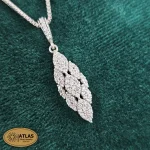 گردنبند نیمست نقره جواهری زنانه مدل NJ27