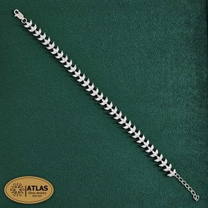 دستبند نقره زنانه جواهری با نگین های برلیان 16 گرمی نقره اصل 925