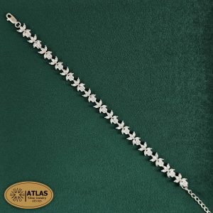 دستبند نقره زنانه جواهری با نگین های برلیان 15.7 گرمی نقره اصل 925