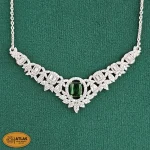 سرویس نقره زنانه میکرو با نگین های برلیان 16.7 گرمی نقره اصل 925 - Image 3