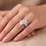 انگشتر نقره زنانه مجلسی مدل RJ35
