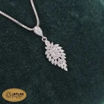 نیم ست نقره جواهری زنانه با نگین های برلیان 5.7 گرمی نقره اصل 925 - Image 2