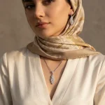 نیم ست نقره جواهری زنانه با نگین های برلیان 4.9 گرمی نقره اصل 925 - Image 3
