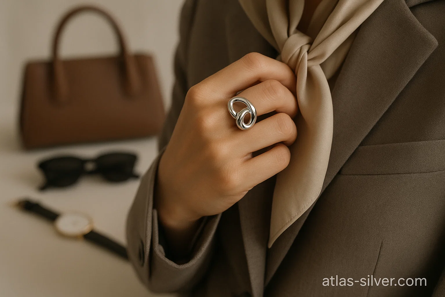 3 نکته برای درخشش انگشتر نقره زنانه طرح جدید در استایل | نقره اطلس