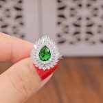 انگشتر نقره زنانه نگین دار با نگین های برلیان 3.7 گرمی نقره اصل 925 - Image 7