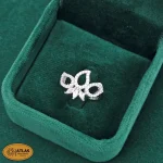 انگشتر نقره زنانه مجلسی با نگین های برلیان و مارکیز 3.6 گرمی نقره اصل 925 - Image 3