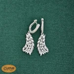 سرویس نقره جواهری زنانه مجلسی نگین های مارکیز و برلیان 34.5 گرمی نقره اصل 925 - Image 5