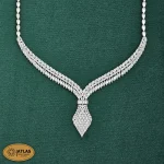 سرویس نقره جواهری زنانه مجلسی نگین های مارکیز و برلیان 32.8 گرمی نقره اصل 925 - Image 3