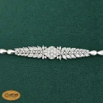 سرویس نقره جواهری زنانه مجلسی نگین های مارکیز و برلیان 32.8 گرمی نقره اصل 925 - Image 4