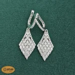 سرویس نقره جواهری زنانه مجلسی نگین های مارکیز و برلیان 32.8 گرمی نقره اصل 925 - Image 5