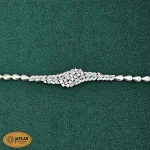 سرویس نقره جواهری زنانه مجلسی با نگین های برلیان 29.5 گرمی نقره اصل 925 - Image 4