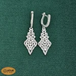 سرویس نقره جواهری زنانه مجلسی با نگین های برلیان 29.5 گرمی نقره اصل 925 - Image 5