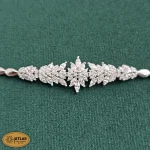 سرویس نقره جواهری زنانه مجلسی نگین های مارکیز و برلیان 31.4 گرمی نقره اصل 925 - Image 4