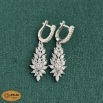 سرویس نقره جواهری زنانه مجلسی نگین های مارکیز و برلیان 31.4 گرمی نقره اصل 925 - Image 5