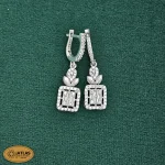 سرویس نقره جواهری زنانه مجلسی با نگین های برلیان 29.7 گرمی نقره اصل 925 - Image 4