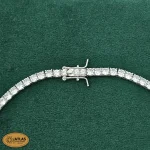 سرویس نقره جواهری زنانه تنیسی با نگین های برلیان 44 گرمی نقره اصل 925 - Image 3