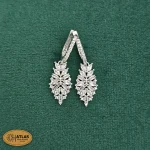 سرویس نقره جواهری زنانه مجلسی با نگین های برلیان و باگت و مارکیز 26.4 گرمی نقره اصل 925 - Image 4