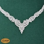 سرویس نقره جواهری زنانه مجلسی با نگین های برلیان ،مارکیز و اشک 33.9 گرمی نقره اصل 925 (کپی) - Image 2