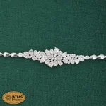 سرویس نقره جواهری زنانه مجلسی با نگین های برلیان ،مارکیز و اشک 33.9 گرمی نقره اصل 925 (کپی) - Image 4