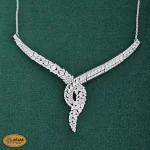 سرویس نقره زنجیری زنانه با نگین های برلیان 25.3 گرمی نقره اصل 925 - Image 3