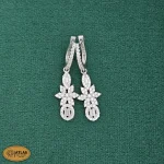 سرویس نقره زنانه زنجیری با نگین های برلیان و باگت 18.8 گرمی نقره اصل 925 - Image 5