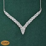 سرویس نقره زنانه زنجیری با نگین های برلیان و مارکیز 20.3 گرمی نقره اصل 925 - Image 3