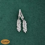 سرویس نقره زنانه زنجیری با نگین های برلیان و مارکیز 20.3 گرمی نقره اصل 925 - Image 5