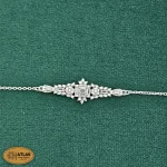 سرویس نقره زنجیری با نگین های برلیان و باگت 17 گرمی نقره اصل 925 - Image 3