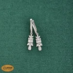 سرویس نقره زنجیری با نگین های برلیان و باگت 17 گرمی نقره اصل 925 - Image 4