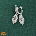 سرویس نقره زنانه زنجیری با نگین های برلیان و مارکیز 19.5 گرمی نقره اصل 925 - Image 4