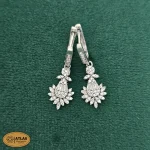 سرویس نقره زنجیری زنانه با نگین های برلیان 23 گرمی نقره اصل 925 - Image 5