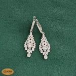 سرویس نقره زنجیری زنانه با نگین های برلیان 20.6 گرمی نقره اصل 925 - Image 5