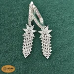 سرویس نقره زنانه میکرو با نگین های برلیان و مارکیز 18 گرمی نقره اصل 925 - Image 5