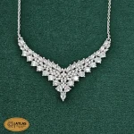 سرویس نقره زنانه میکرو با نگین های برلیان و مارکیز، اشک 16.3 گرمی نقره اصل 925 - Image 3