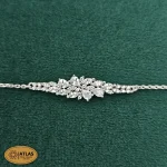 سرویس نقره زنانه میکرو با نگین های برلیان و مارکیز، اشک 16.3 گرمی نقره اصل 925 - Image 4