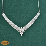 سرویس نقره زنجیری تراش زنانه بدون نگین 17.2 گرمی نقره اصل 925 - Image 2