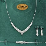 سرویس نقره زنجیری تراش زنانه بدون نگین 17.2 گرمی نقره اصل 925