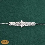 سرویس نقره زنجیری تراش زنانه بدون نگین 17.2 گرمی نقره اصل 925 - Image 3