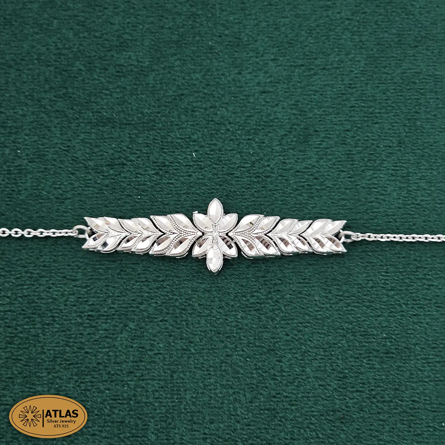 SZT1-2 سرویس نقره زنجیری تراش زنانه بدون نگین 17.2 گرمی نقره اصل 925 - Image 3