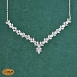 سرویس نقره زنجیری تراش زنانه بدون نگین 15.2 گرمی نقره اصل 925 - Image 2