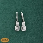 سرویس نقره جواهری زنانه امرالدکات با نگین های برلیان و باگت 32.6 گرمی نقره اصل 925 - Image 5