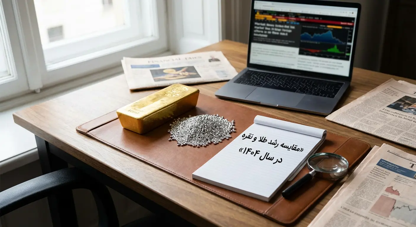 مقایسه رشد طلا و نقره در 1404